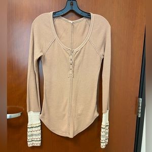 Free People thermal with sleeve detail
